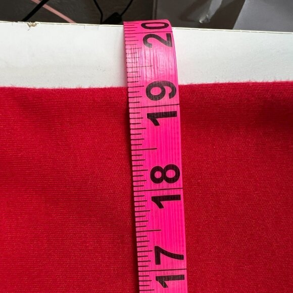 VINTAGE 80's  Red Midi Dress Gold Stars Women's Size M - Picture 7 of 7